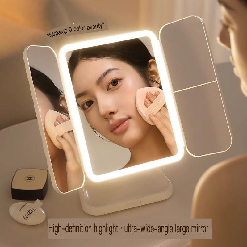 Beauty Makeup Definition - กระจกแต่งหน้า LED Gudi ความคมชัดสูง สำหรับตั้งโต๊ะในบ้าน ให้แสงสว่างสำหรับการแต่งหน้าและเสริมความงาม