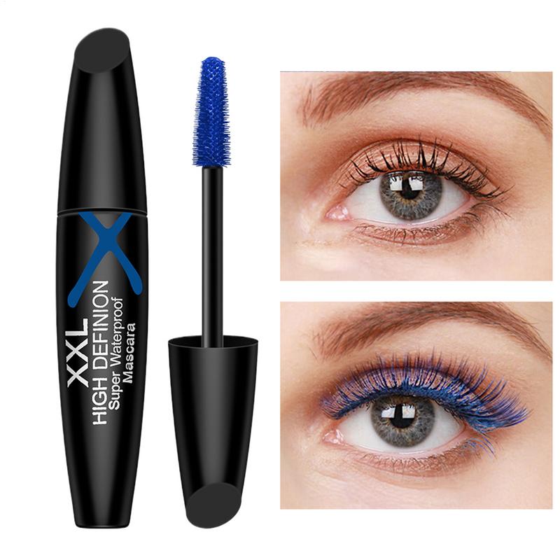 Waterproof Mascara Wand - มาสคาร่าสีฟ้าสําหรับขนตา Volumizing มาสคาร่ากันน้ํา Long Lasting Curling