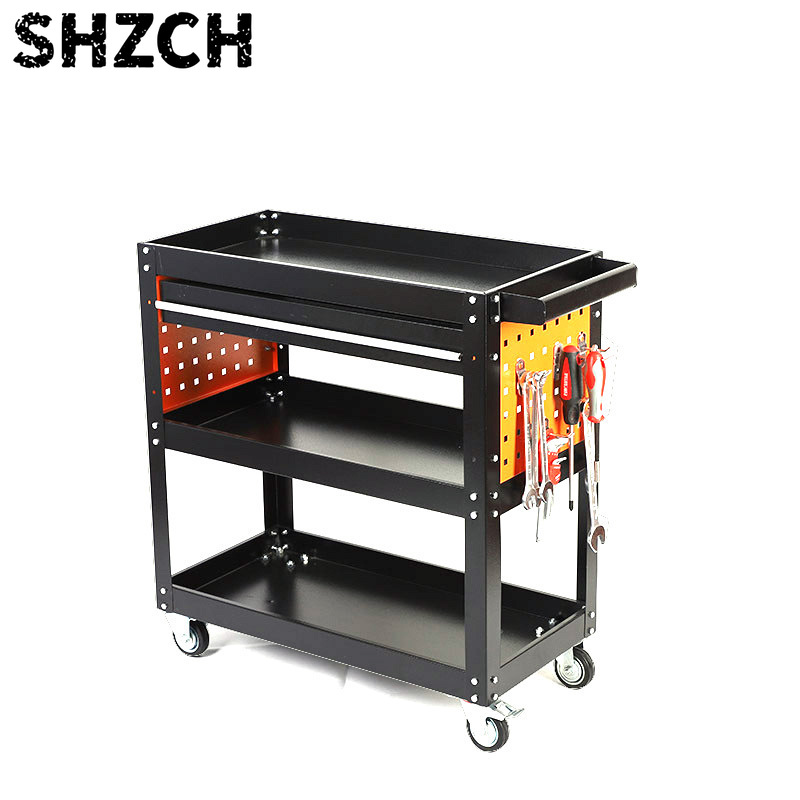 Beauty Makeup Trolley - รถเข็นเสริมสวย 3 ชั้น แบบหนาพิเศษ พร้อมล้อล็อกได้ ชั้นวางของเคลื่อนที่สำหรับร้านเสริมสวย
