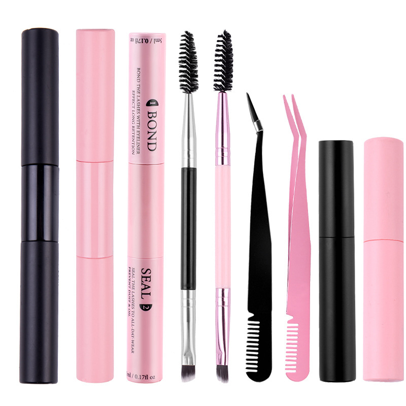 Waterproof Mascara Wand - กาวติดขนตาปลอมแบบสองหัว สำหรับต่อขนตา DIY ติดทนนาน กันน้ำ พร้อมแปรงมาสคาร่าในตัว