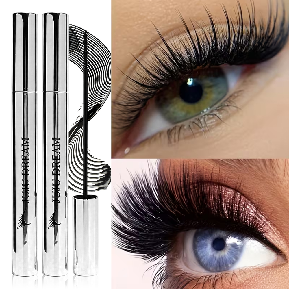 Waterproof Mascara Wand - มาสคาร่ากันน้ำเพิ่มความหนาแน่นพร้อมแปรงเกลียวที่ยืดหยุ่น เหมาะสำหรับงานปาร์ตี้ฮาโลวีนและลุคตาสวยในไนท์คลับ