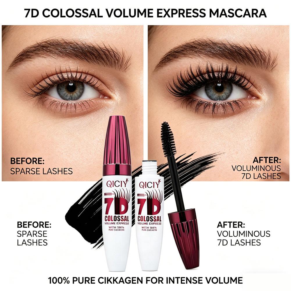 Waterproof Mascara Wand - มาสคาร่ากันน้ำ 7D ติดทนนาน เพิ่มวอลลุ่ม งอน หนา
