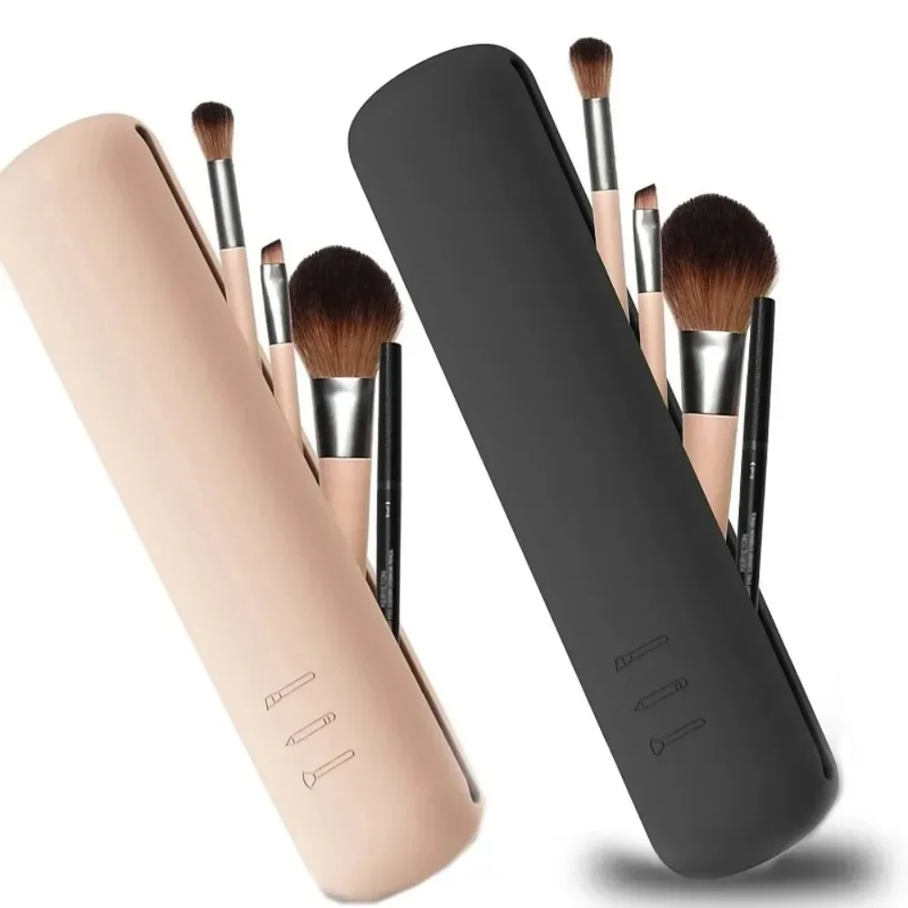 Beauty Makeup Case - Travel แปรงแต่งหน้าซิลิโคนแปรงเครื่องสําอางกระเป๋าแต่งหน้าฟองน้ําแบบพกพากันน้ําแต่งหน้าเครื่องมือสําหรับผู้หญิงหญิง