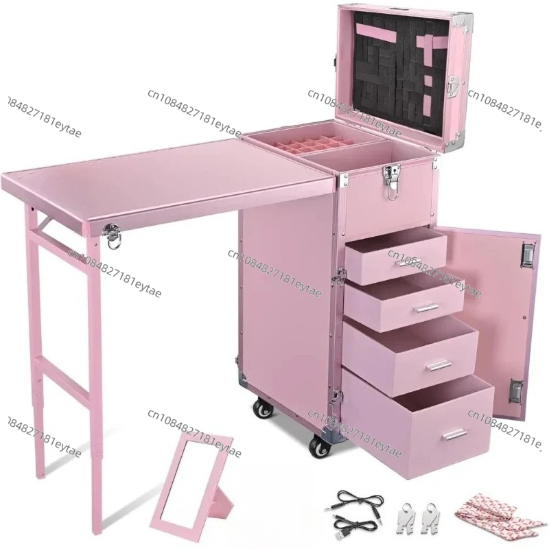 โต๊ะทำเล็บแบบพับได้ โต๊ะแต่งหน - Beauty Makeup Trolley บทวิจารณ์และราคา