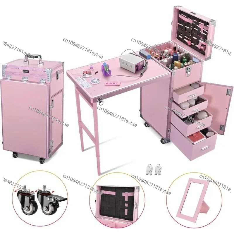 โต๊ะทำเล็บแบบพับได้ โต๊ะแต่งหน - Beauty Makeup Trolley บทวิจารณ์และราคา
