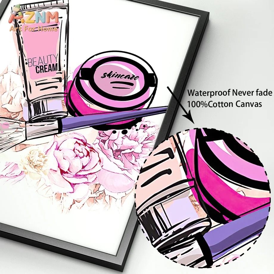 AZNM ภาพพิมพ์ศิลปะติดผนังลายเล - Beauty Of Makeup Quotes บทวิจารณ์และราคา