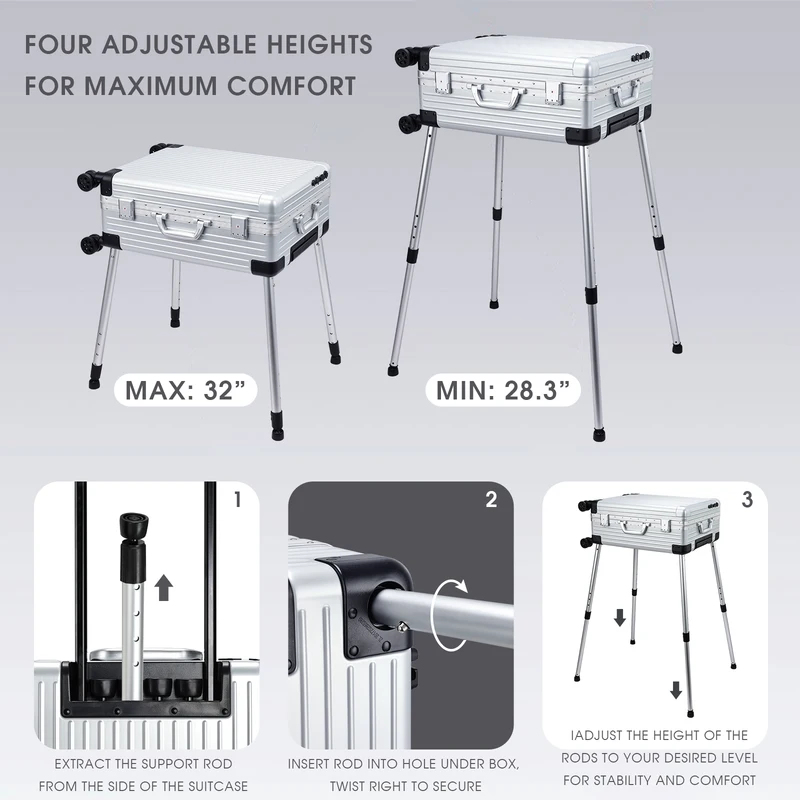 กระเป๋าแต่งหน้าแบบมีล้อขนาด 24 - Beauty Makeup Trolley บทวิจารณ์และราคา