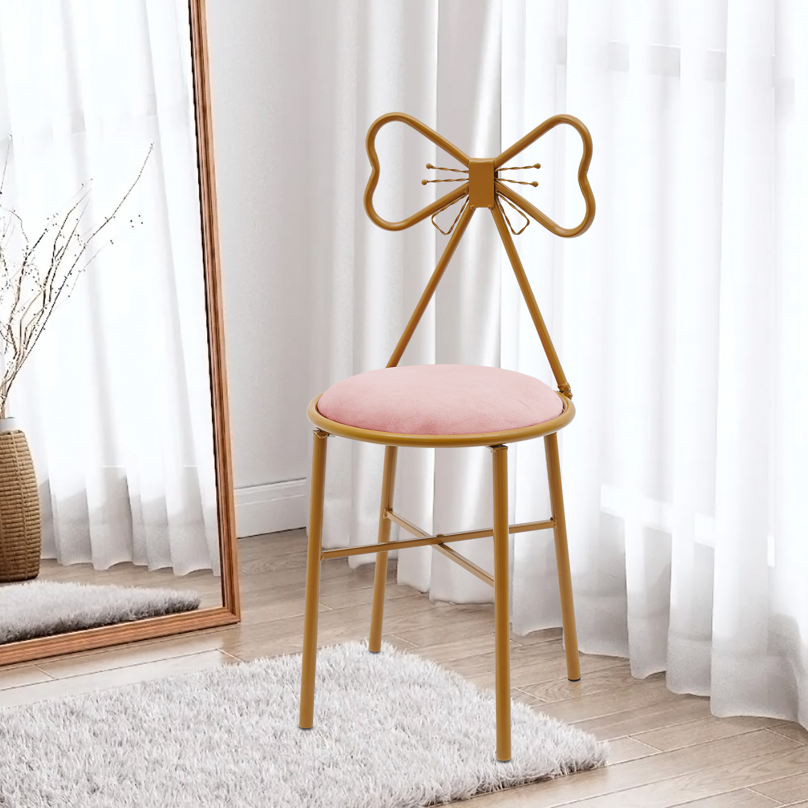 ผีเสื้อ Bow Tie Vanity เก้าอี้ - Beauty Makeup Chair บทวิจารณ์และราคา