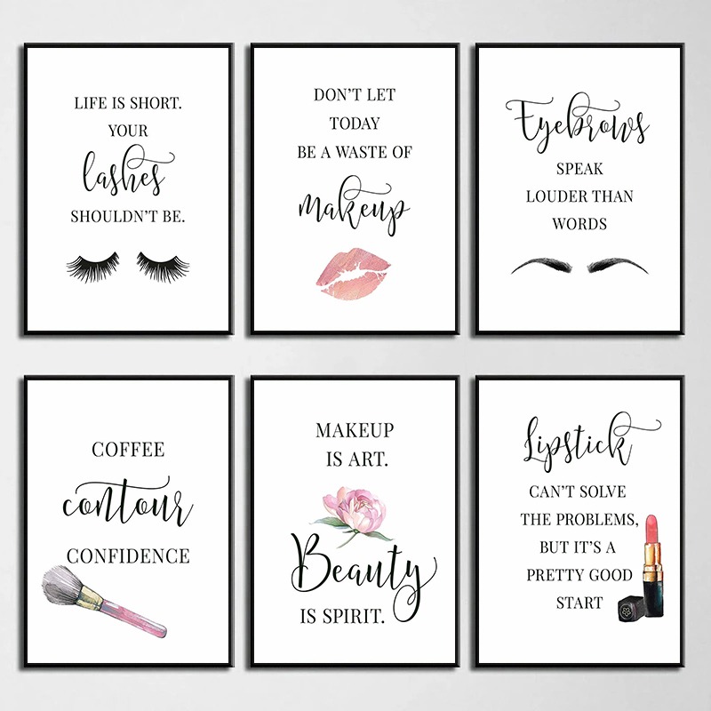 โปสเตอร์คำคมเกี่ยวกับการแต่งหน - Beauty Of Makeup Quotes บทวิจารณ์และราคา