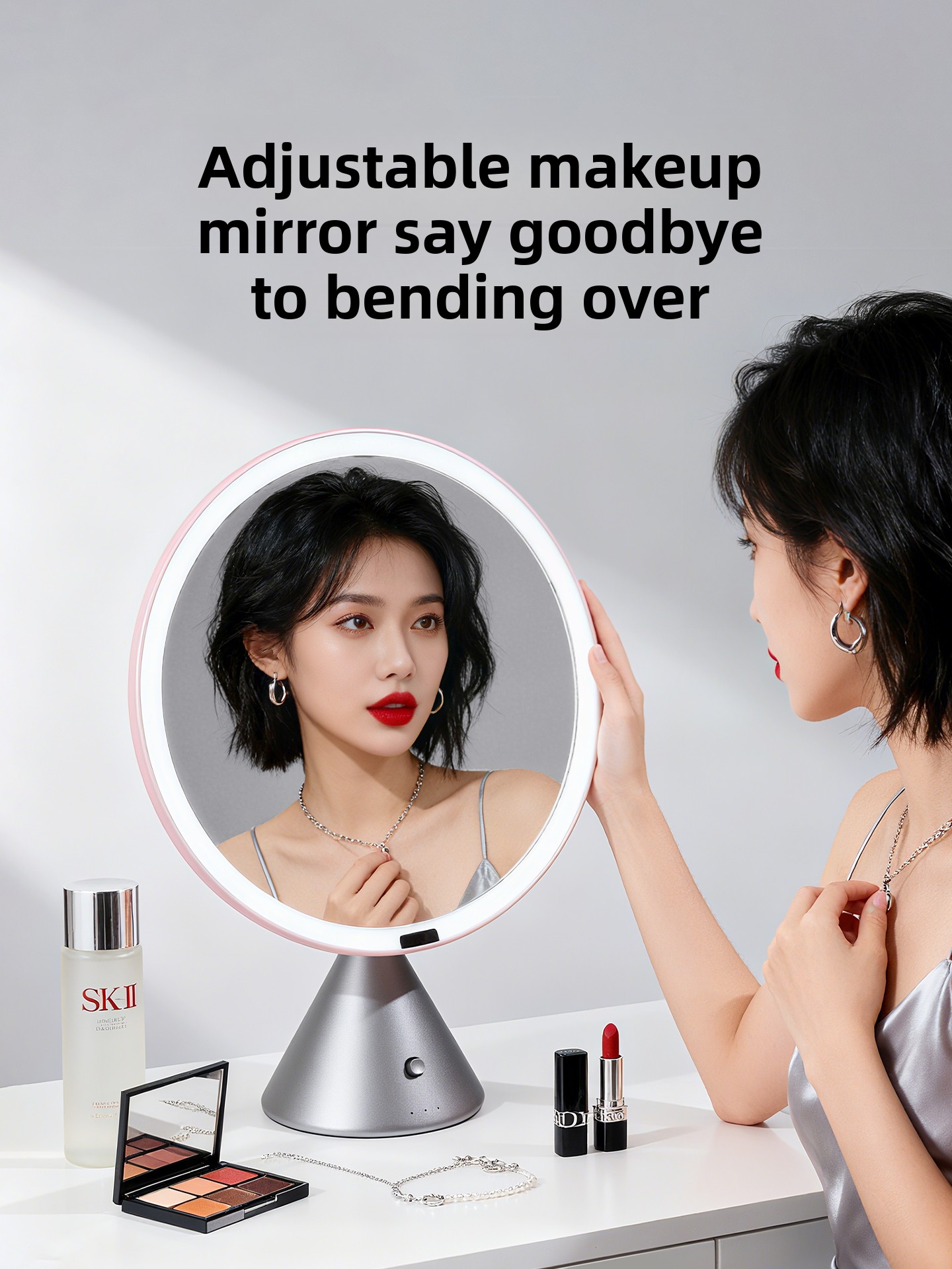กระจกแต่งหน้าตั้งโต๊ะ LED อัจฉ - Beauty Makeup Definition บทวิจารณ์และราคา