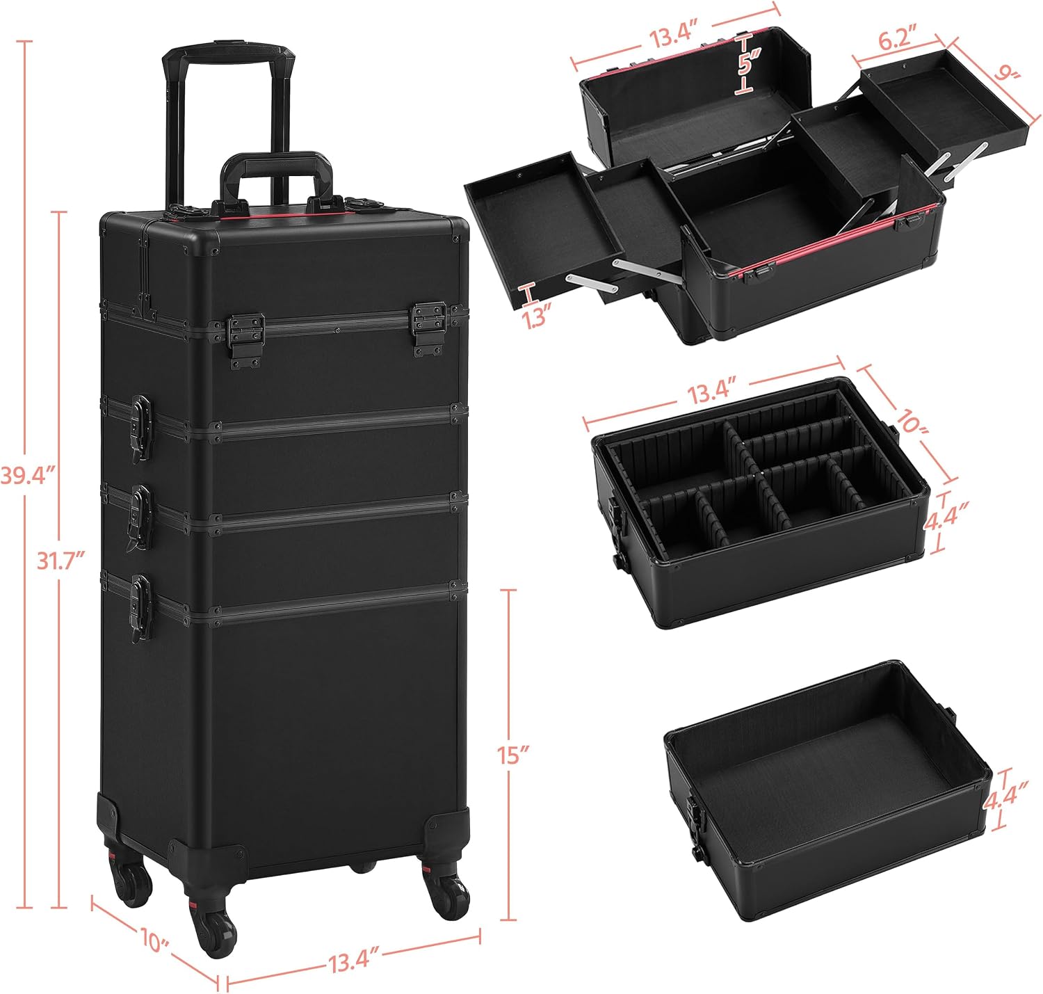 กระเป๋าแต่งหน้าแบบมีล้อ, รถเข็ - Beauty Makeup Trolley บทวิจารณ์และราคา