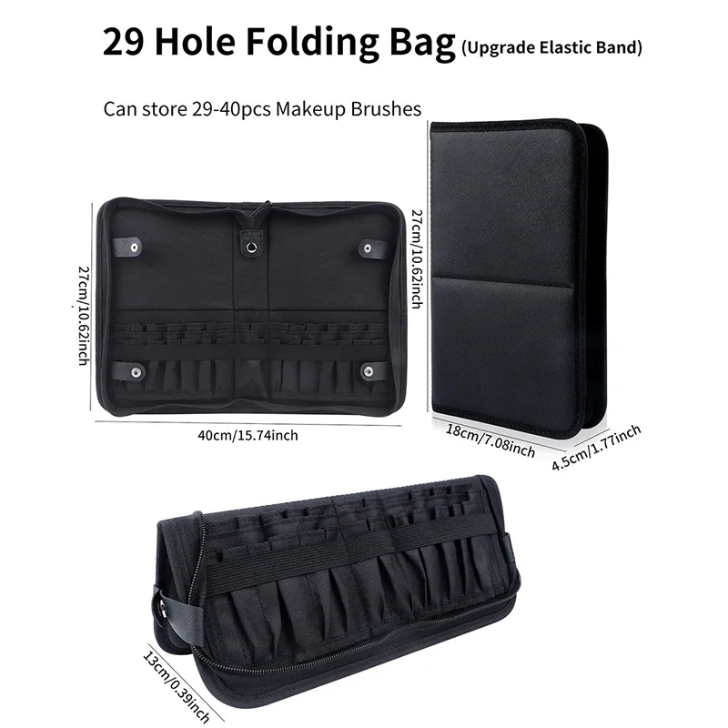 29/23 หลุมแปรงแต่งหน้าแบบพับได - Beauty Makeup Case บทวิจารณ์และราคา