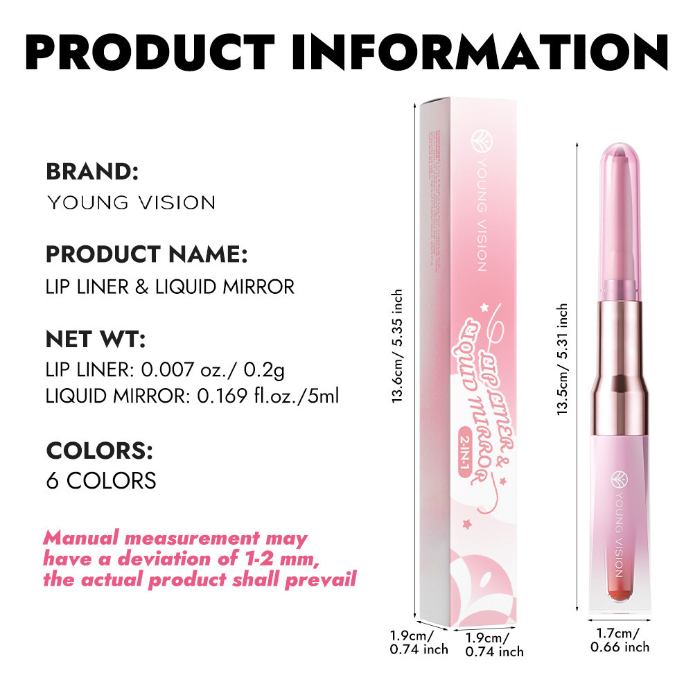 ดินสอเขียนขอบปากสองหัวพร้อมกระ - Beauty Makeup Definition บทวิจารณ์และราคา